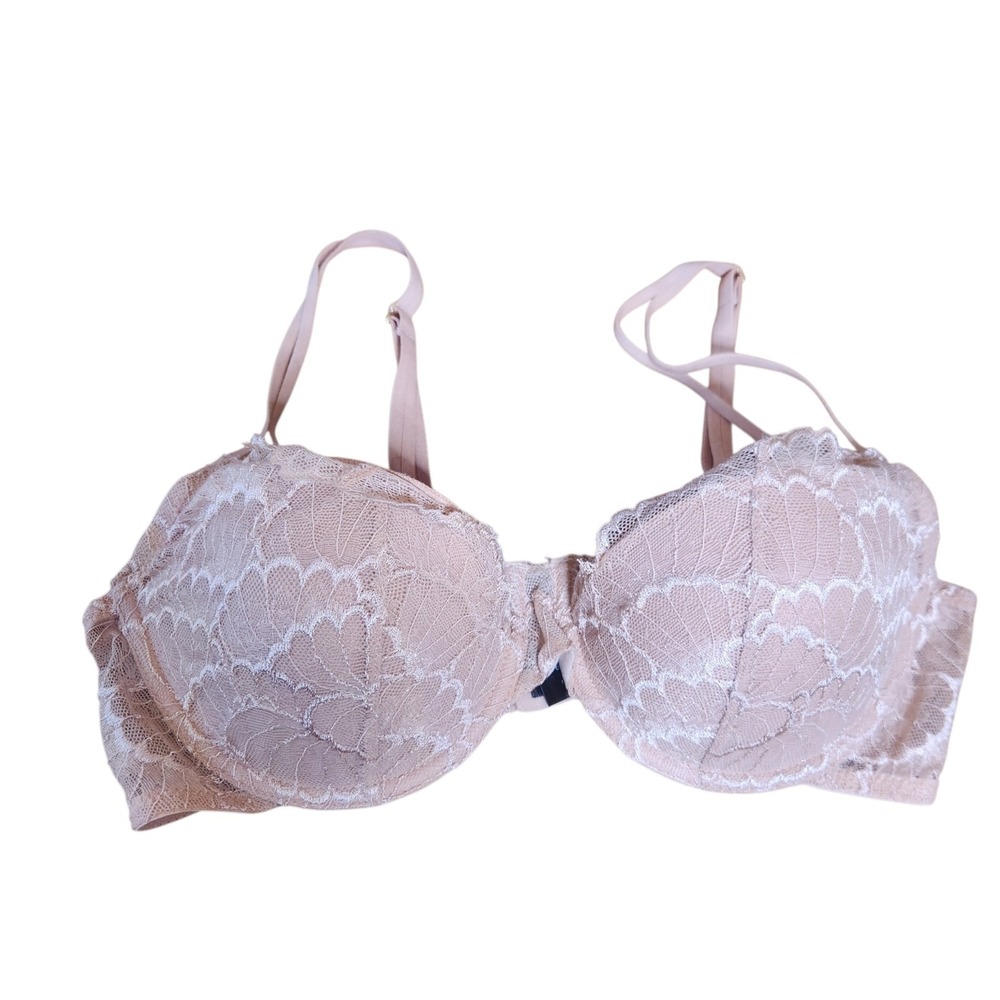 Natori Double Time Contour‎ Underwire Bra 34C Light Pink Lace